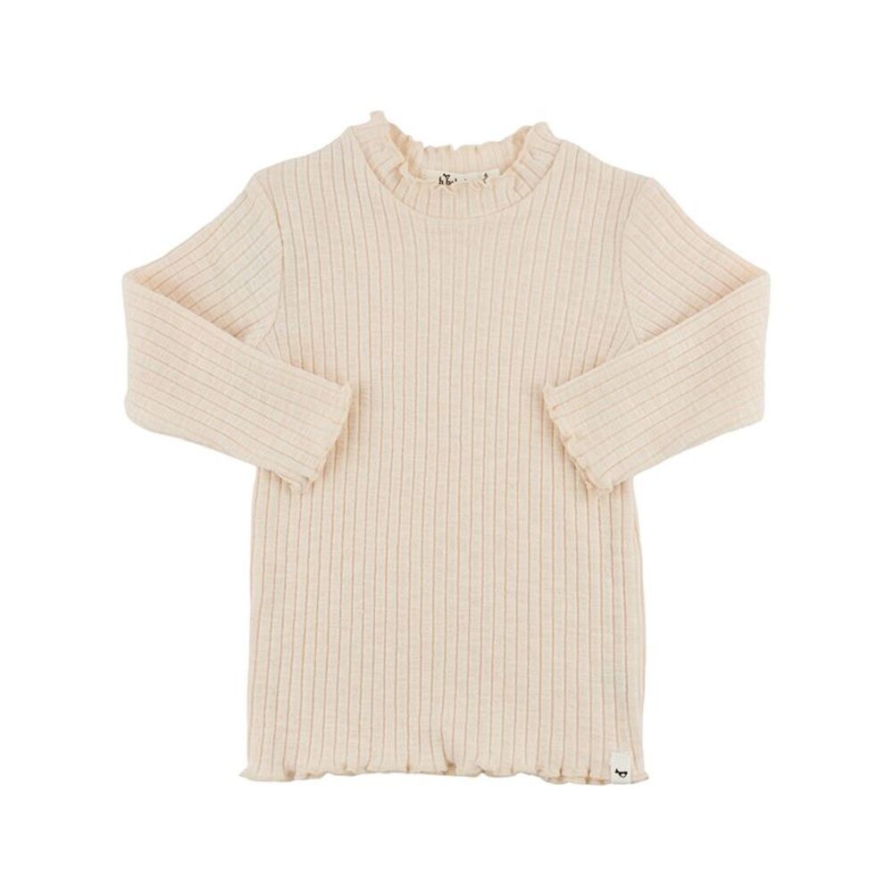 Oh Baby! Girls  Wide Rib Lettuce-Edge Mock Neck Top